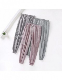Pants & Capris 2019 Summer High Waist cargo pants women plaid Capris Chain Joggers Pants Trousers Women plus size sweatpants ...