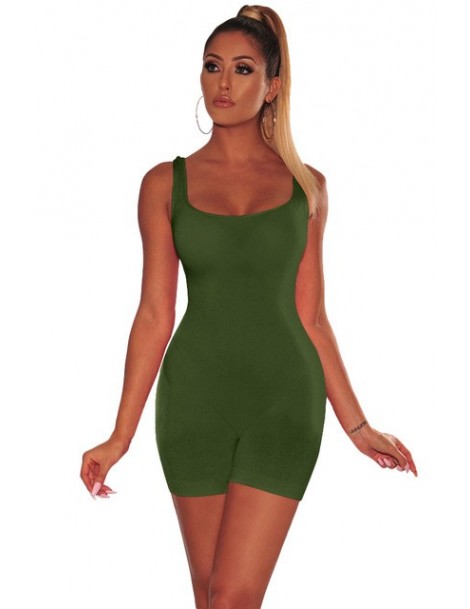 More Color Jumpsuits For Women Summer 2019 Sleeveless Tank Sexy Playsuit Backless High Stretch Skinny Women Short Romper Bod...