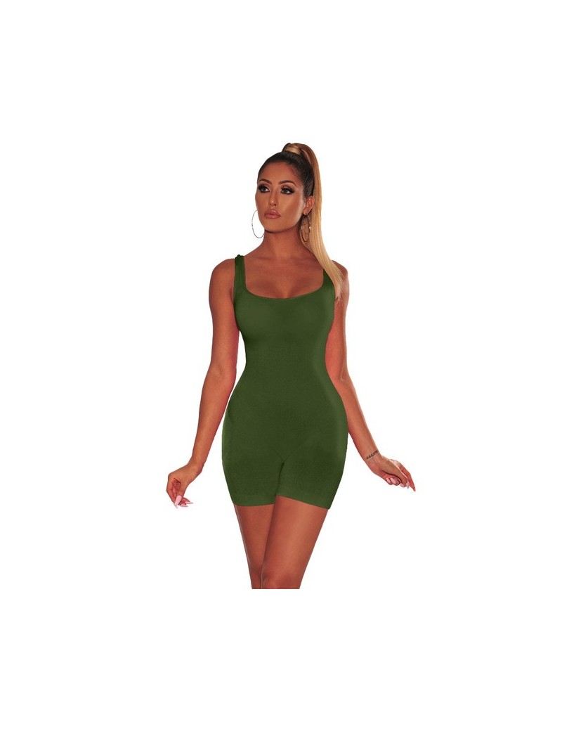 Rompers More Color Jumpsuits For Women Summer 2019 Sleeveless Tank Sexy Playsuit Backless High Stretch Skinny Women Short Rom...