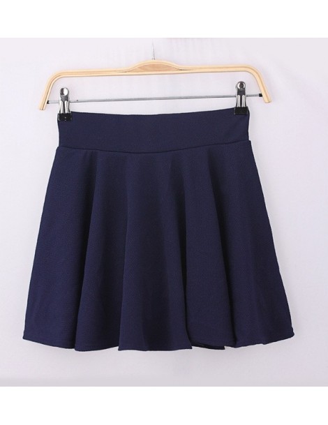 Skirts 2015 Hot Women Bust Shorts Skirt Pants Pleated Plus Size Fashion Candy Color Skirts 9 Colors C718 - navy blue - 4G3407...