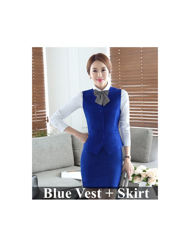 Skirt Suits New fashion women vest skirt suit slim formal Business V-neck Vest and skirt set work wear office ladies plus siz...