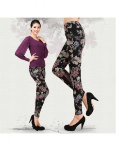 Leggings women large size thick warm fleece winter leggings mujer leopard plaid floral spliced patten legging lady stretch sk...