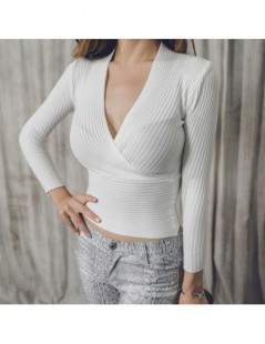 Pullovers Sexy Winter Knitted Sweater V Neck Cashmere Sweater Female 2018 Women Sweaters And Pullovers Autumn Long Sleeve Swe...