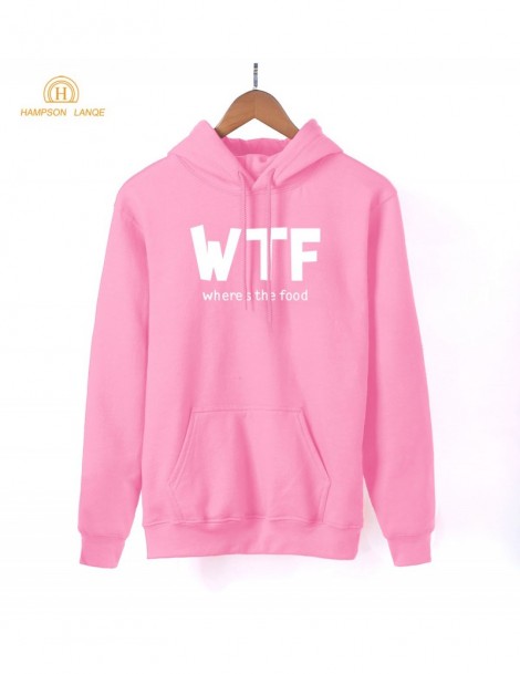 Hoodies & Sweatshirts WTF Where's The Food Novelty Punk Sweatshirts Women 2019 Spring Autumn Hip Hop Cool Hoodies Pink Warm F...