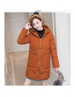 Parkas Winter new 2018 Korean version Warm Plus Cotton Thick Hooded Long Jacket Coat Female slim down cotton Outwear Parkas -...