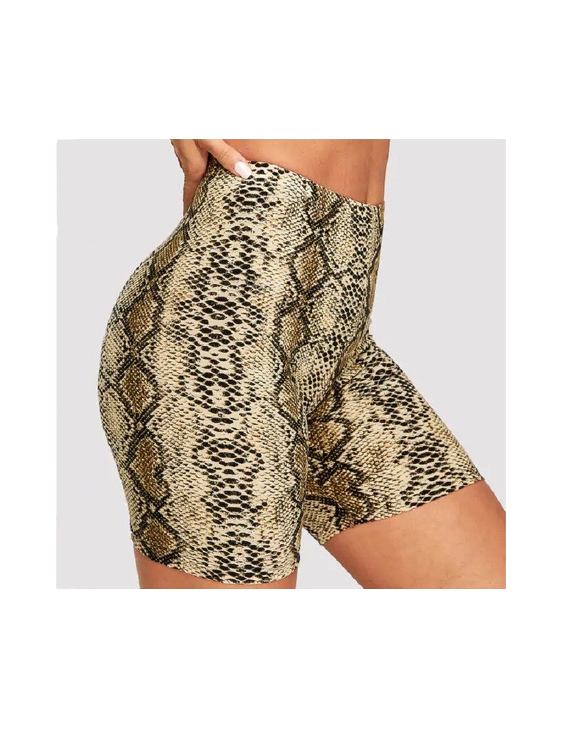Fashion Leopard Print Women Shorts Casual Snake Print Short Fitness Summer Short For Lady Women Clothing - Snake - 453007721...