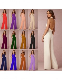 Jumpsuits Autumn Jumpsuit Romper Women Overall Sexy Deep V bodycon tunic Jumpsuit for party elegant Wide Leg Pant body femme ...