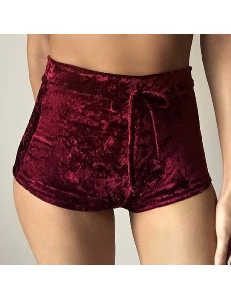 Shorts New 2019 S-XL women Shorts velvet drawstring shorts plus size casual high waist Summer sexy Silk skinny booty shorts f...