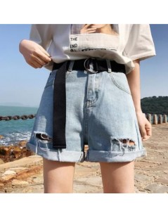 Shorts New Women Shorts Denim Summer High Waist Shorts Plus Size Hollow Out With Belt Harajuku Kawaii Sashes Casual Street - ...