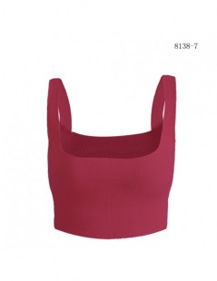 Tank Tops Women's Laides Sexy Solid Casual Sexy Sleeveless Short Tops Tees Tanks Camis Vests - Red - 414166875873-6 $9.92