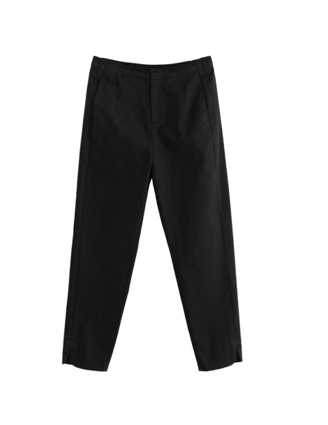 Pants & Capris Women's 2019 fall fashion leisure pants nine solid backing pants female pencil pants - black - 483936757157-1 ...
