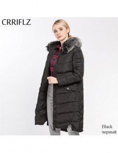 Parkas Women Jacket Coat Warm Woman Parka Jacket Fur Collar Detachable - Black - 4Z3005991355-1 $54.17
