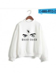 Hoodies & Sweatshirts New Fashion Billie Eilish Pink Hoodie Women Long Sleeve Turtleneck Sweatshirt K-POP Hip Hop Pullover Ju...