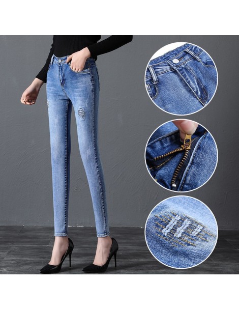 Jeans 2019 Autumn Slim fit Pencil Jeans Woman Plus Size Stretch jeans Ladies women Blue jeans High Waist pants jeans mujer - ...