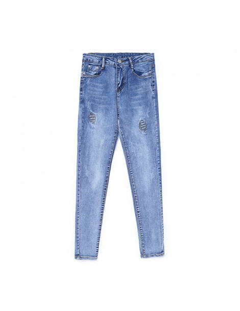 Jeans 2019 Autumn Slim fit Pencil Jeans Woman Plus Size Stretch jeans Ladies women Blue jeans High Waist pants jeans mujer - ...