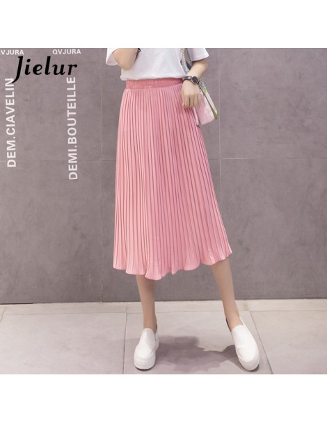 Skirts Korean Fashion Summer Skirt Female Chiffon High Waist Pleated Skirts Womens S-XL Harajuku Faldas Mujer Dropship - Pink...