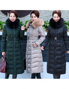 Parkas Plus Size 5XL Women's Down Cotton Jacket X-Long Parka Winter Coat Women Fur Collar Thicken Padded Overcoat Chaqueta Mu...