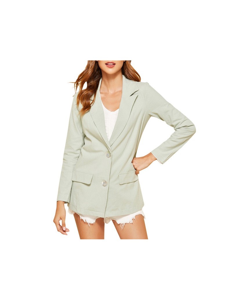 2019 Women Loose Casual Blazer New Style Notched Women Lady Suit Coat Business Blazer Long Sleeve Jacket Outwear Female Blaz...