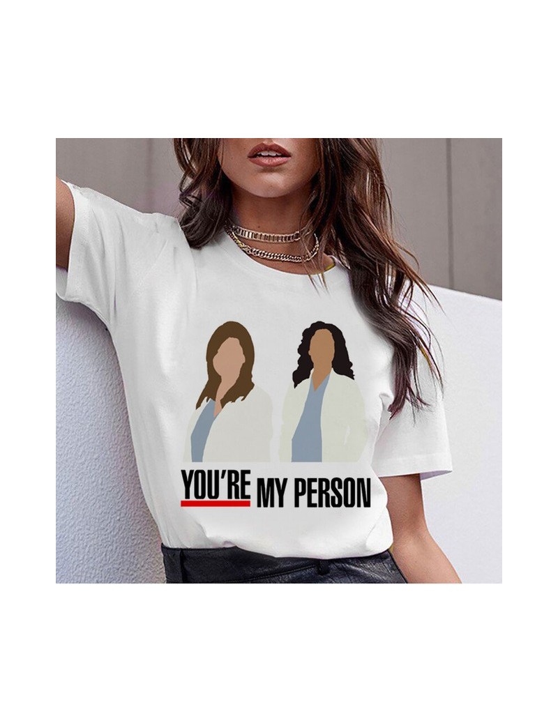 Cartoon Greys Anatomy T-shirts Women You're My Person Letter T Shirt 90s Harajuku Ullzang Fashion Tops Tee Korean Tshirt Fem...