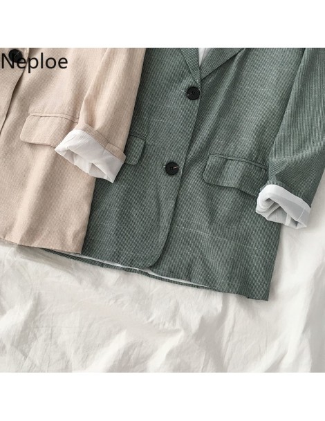 Blazers Korean Fashion Notched Collar Single Breasted Women Jacket and Blazer Female Casual Suit Coats Autumn Outerwear 2019 ...
