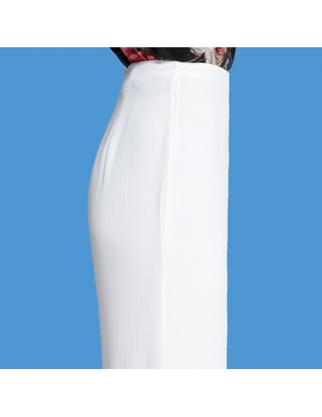 Pants & Capris Straight Pants Mujer 2019 Autumn Chiffon Women Trousers High Waist Wide Leg Lady Pants Formal Pantalon Femme W...