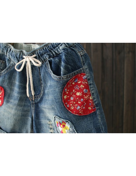 Jeans Jeans Shorts Plus Size Denim Shorts Female Casual Print Embroidery 2018 Spring Summer Fashion High Waist Jeans Woman Ho...