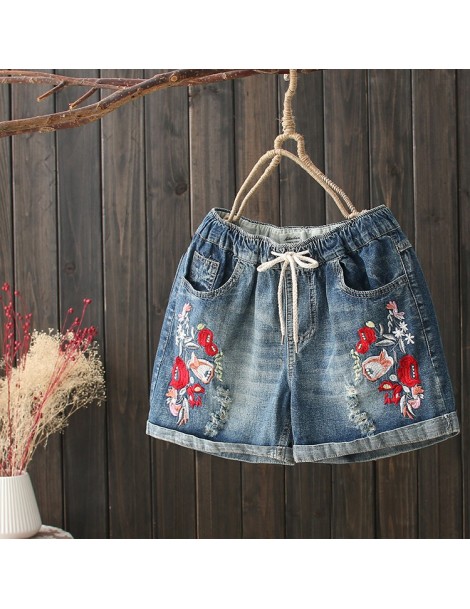 Jeans Jeans Shorts Plus Size Denim Shorts Female Casual Print Embroidery 2018 Spring Summer Fashion High Waist Jeans Woman Ho...