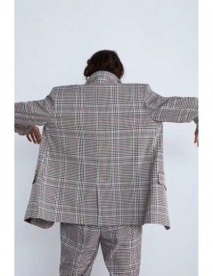 Pant Suits blazer feminino england plaid women blazers and jackets plus size top suit women ensemble femme 2 pieces pantalon ...