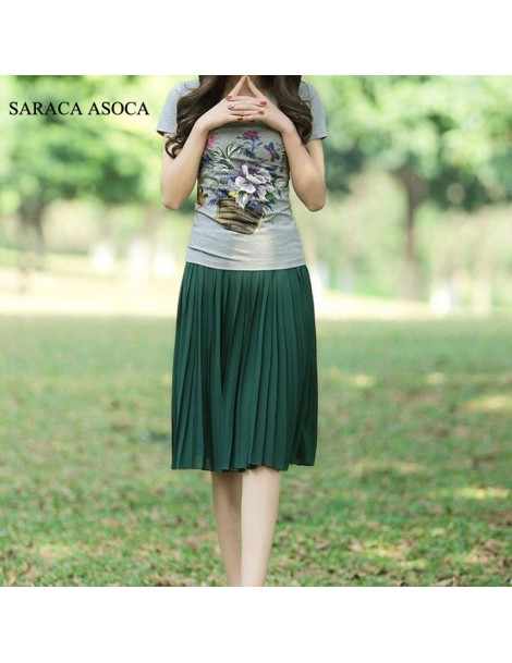 Skirts Wholesale 22Color All-Match Super Pleated Chiffon Skirt Muslim Women's Elastic Band Fashion Ankle-Length Long Bust Ski...