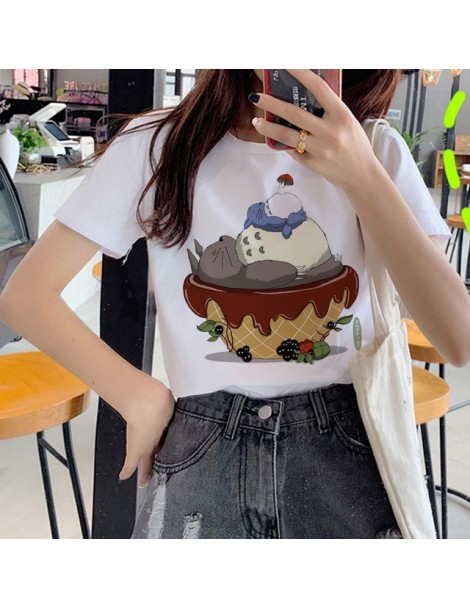 T-Shirts Kawaii Totoro Harajuku T Shirt Women Studio Ghibli Cute Cartoon T-shirt Ullzang 90s Funny Tshirt Fashion Graphic Top...