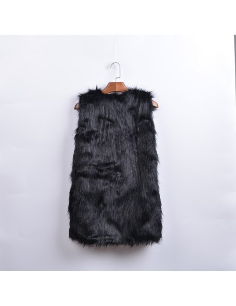 Faux Fur Faux Fur Vest Gilet Fourrure Rabbit Fur femme Vest Outwear Long Coat Special Slim Ladies Coats Fur Women Brown Plus ...