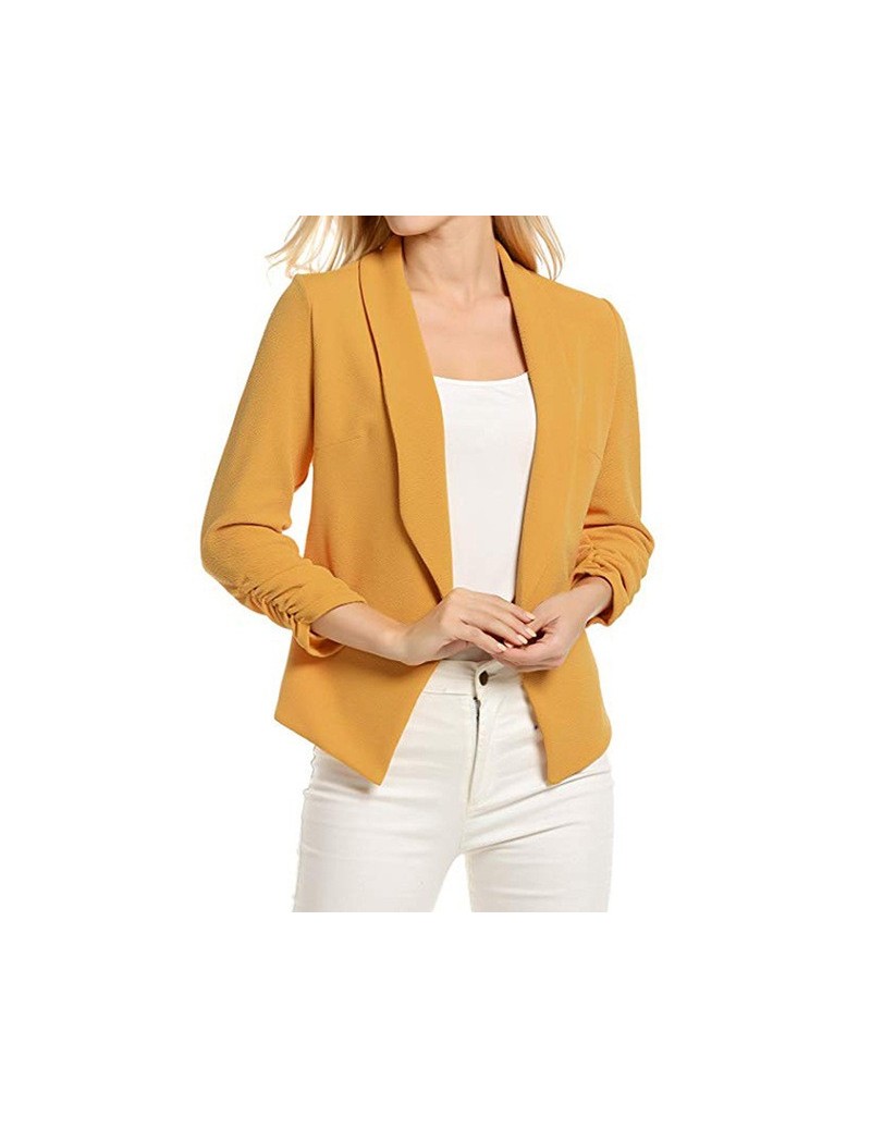 Women 3/4 Sleeve Blazer Open Front Short Cardigan Suit Jacket Ladies Casual Work Office Coat Streetwear Coats chaqueta mujer...