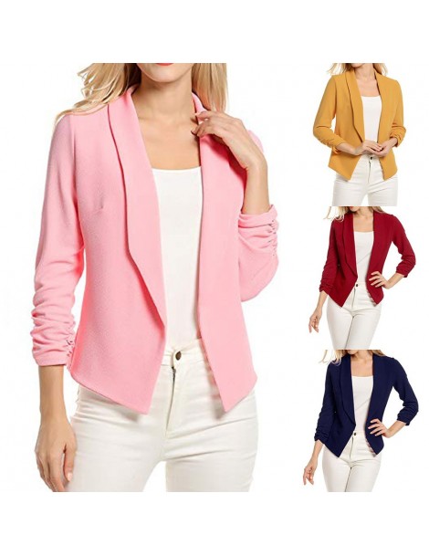 Blazers Women 3/4 Sleeve Blazer Open Front Short Cardigan Suit Jacket Ladies Casual Work Office Coat Streetwear Coats chaquet...