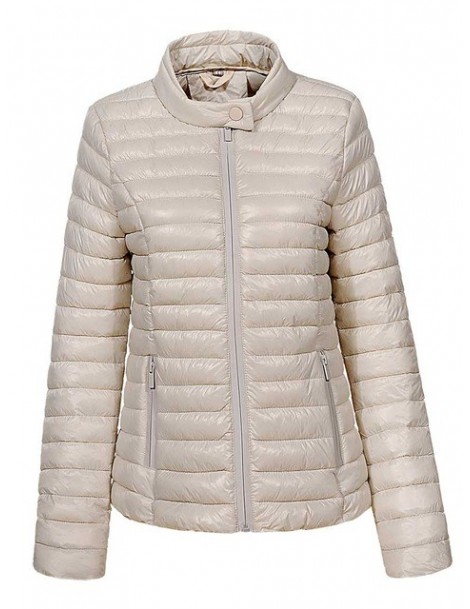 Parkas New Fashion Women Casual Solid Zipper Slim Fit Lightweight Thin Parkas Winter Coats Female Winter Jackets WMA-7747 - G...
