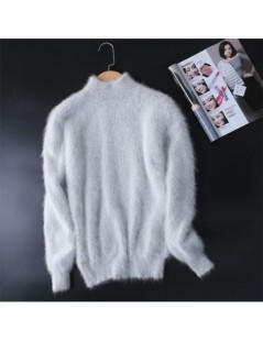 Pullovers New genuine mink cashmere sweater women 100% mink cashmere pullovers with turtleneck collar JN465 - 10 - 4Q39519496...