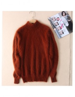 Pullovers New genuine mink cashmere sweater women 100% mink cashmere pullovers with turtleneck collar JN465 - 10 - 4Q39519496...