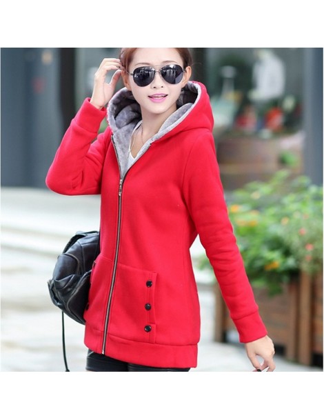 Jackets Spring Autumn Jackets Women Casual Hoodies Coat Cotton Sportswear Coat Hooded Warm Jackets Plus Size M-3XL - Gray - 4...