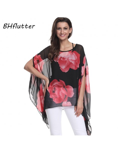 Blouses & Shirts Black Chiffon Tops Women Shirts Plus Size 5XL 6XL 2018 New Arrival Solid Casual Batwing Summer Blouses Chemi...