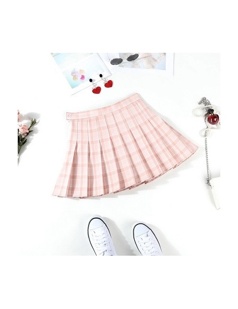 Skirts Women Pleat Skirt Harajuku Preppy Style Plaid Skirts Mini Cute Japanese School Uniforms Ladies Jupe Kawaii Skirt Saia ...