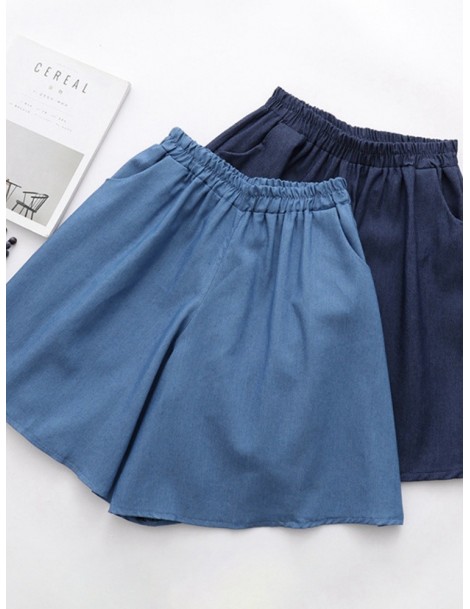 Shorts Summer Women Wide Leg Shorts High Waist Loose Blue Denim Shorts Skirts Plus Size 6XL Female Large Size Short Jeans Sho...