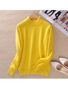 Pullovers 2017 Women's Sweater Fashion Slim Solid Autumn and Winter Warm Knit Turtleneck Pullover Sweater Women selection - Y...