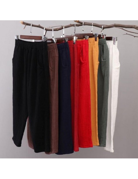 Pants & Capris plus size Trousers women harem pants femininas 2019 large size cotton linen pants soft comfortable pants M-5XL...