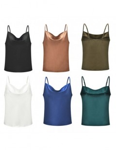 Tank Tops Fashion Sexy Casual Satin Strap Vest Tops Tank Camisole for Women 2018 Summer Solid Sleeveless Casual Tops Ladies S...