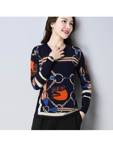 Pullovers Women Spring sweater Pullover fashion long sleeve Print Sweater O-Neck Jumper Tops spring autumn Knitted Sweater fe...