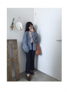 Cardigans Korean Fashion Cardigan Women Thin Sweater New Autumn Winter Loose Open Stitch Casual Solid Color Warm Cardigans Co...