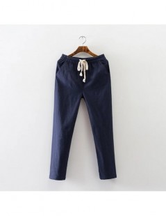Pants & Capris Summer Pants Women Plus Size 3 4 XL Casual Loose Strethced Cotton Linen Pencil Pants Trousers KK3291 - Orange ...