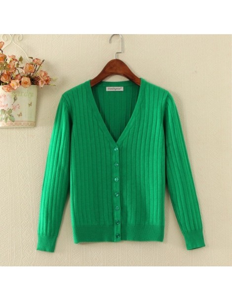 Cardigans Sweater Women 2018 New Plus Size Cardigan Female Knitted Sweater Long Sleeve Crochet Casual V-Neck Cardigans Woman ...