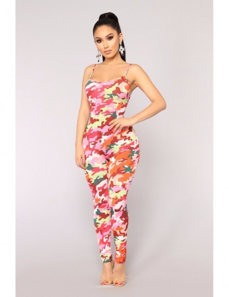 Jumpsuits High Quality Jumpsuits For Women Summer 2019 Casual Skinny Jumpsuit Sleeveless Sexy Jumpsuit Off Shoulder Pink Wome...