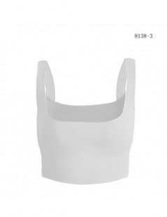 Tank Tops Women's Laides Sexy Solid Casual Sexy Sleeveless Short Tops Tees Tanks Camis Vests - White - 414166875873-2 $7.54