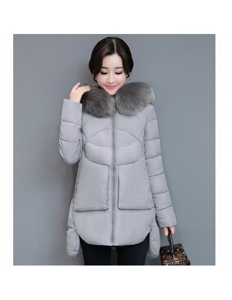 Parkas Boutique women explosion models winter new thicken down jacket in the long section hooded fur collar cotton clothes wo...